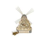 WOODEN CITY Mill Mechanical 3D Model, Bois, Wooden Box, 35,5 x 25 x 37,3 cm BOIS G