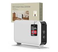 Mill Radiateur Electrique Instant Max 2200W MEC - Radiateur d’appoint, pour 26-30m², Chauffage Portable Rapide et Silencieux avec thermostat mécanique, Convecteur électrique Design Norvégien