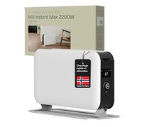 Mill Radiateur Electrique Instant Max 2200W - Radiateur d’appoint, pour 26-30m², Chauffage Portable Rapide et Silencieux avec écran LED, Convecteur électrique Design Norvégien