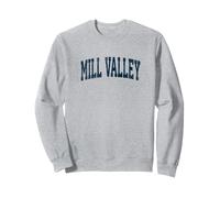 Mill Valley California CA Vintage Athletic Sports Bleu Marine Sweatshirt
