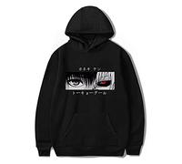 Millay Tokyo Ghoul Pull Sweat à Capuche Graphiques des Yeux de Ken Kaneki Sweat-Shirt à Manches Longues pour Unisexe Noir S