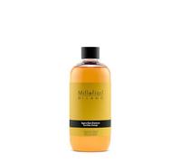 Millefiori Milano – Recharge de diffuseur Bois et Fleurs d'Oranger, verre jaune, 7,6×6,5×17,7 cm