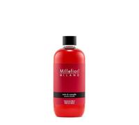 MILLEFIORI Milano Pomme & Cannelle Recharge de Diffuseur, Verre, Rouge, 8,1 x 6,5 x 17,7 cm
