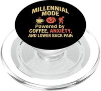 Millénaire Mode Café Anxiété Douleur de Dos Drôle PopSockets PopGrip pour MagSafe