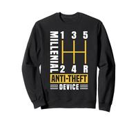 Millennial Anti-Theft Device Funny Stick Shift Meme Sweatshirt
