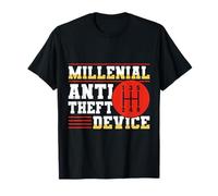 Millennial Anti-Theft Device Funny Stick Shift Meme T-Shirt