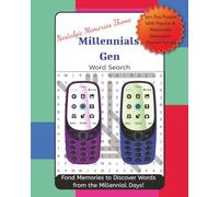 Millennials Gen Word Search: A heartwarming word puzzle book with Easy to Read Print | 8x10", 50+ puzzles with solutions, 9 words per puzzle ... ... learning & re-live fond words & more!