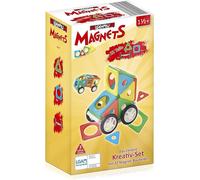 Millennium Magnets Cars, 8 triangles, 12 carrés, 2 roues.