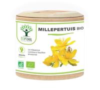 Millepertuis Bio - Bioptimal - Complément Alimentaire - Bonne Humeur Déprime Stress Anxiété Sommeil - Hypericine Hyperforine - 190mg/Gélule - Fabriqué En France - Certifié Par Ecocert - 60 Gélules