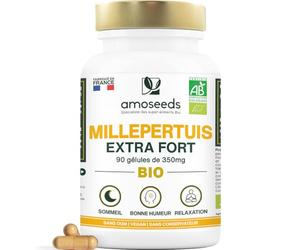 Millepertuis BIO | Concentré en Hypericine | Baisse de Moral | 90 gélules | Anti-stress, Bonne Humeur | 100% Naturel et Pur | Qualité supérieure