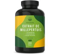 Millepertuis + Vitamines B6, B12 & Acide Folique - Hypericine & Hyperforine naturelles - 200 Gélules Vegan 450mg - Bonne Humeur, Anti-Stress & Sommeil - Sans Additifs, Gluten & Lactose - TRUE NATURE