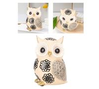 Milleplus-Statuette de chouette mignonne en résine avec de gros yeux - Décoration pour étagère salon chambre bureau
