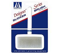 Miller Forge en Acier Inoxydable pins Designer Series Souple Slicker Brosse de toilettage pour Animal Domestique, Grande