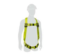 Miller H100 Harnais de Sécurité Antichute 1 PT MB, Taille Universelle (L/XL), Boucles Jambes Manuelles, Dos Acler, Capacité Nominale de 140 kg, Jaune, Poids 0.8 kg, 1036293