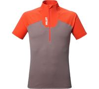 Millet - T-shirt d'alpinisme léger et respirant avec col montant demi-zippé - Kamet Zip SS M Paprika Pepper pour Homme - Taille L - Orange Orange L
