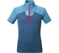 Millet - T-shirt d'alpinisme léger et respirant avec col montant demi-zippé - Kamet Zip SS M Coronet Blue Saphir pour Homme - Taille L - Bleu Bleu L
