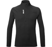 Millet - T-shirt d'alpinisme stretch, léger et respirant avec col montant demi-zippé - Kamet Zip LS M Black pour Homme - Taille S - Noir Noir S
