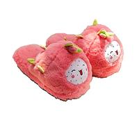 Millffy Mignon Pitaya Chaussures Femme Avocat Pantoufles Chaud Ananas en Peluche Maison Chambre Pantoufles (39-42, Pitaya)