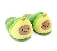 Millffy Mignon Pitaya Chaussures Femme Avocat Pantoufles Chaud Ananas en Peluche Maison Chambre Pantoufles (35-38, Avocat)