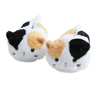 Millffy Pantoufles en forme de lapin pour femme - Chaudes et amusantes - Chaussons d'intérieur en peluche lapin, Chat blanc, 38/40 EU