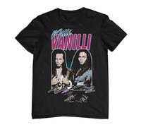 Milli Vanilli Signature Men's Tee Short Sleeve T Shirt Cotton MenBlackS