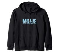 Millie Sea Waves - Nom personnalisé Ocean Beach Art Sweat à Capuche
