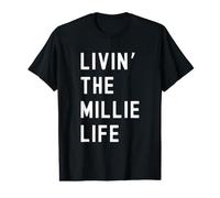 Millie Vivant la Vie de Millie Nom Amusant T-Shirt Graphique avec Valeur