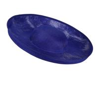 Millinery Base ovale pour invités de mariage, bleu saphir | Bibi souple avec texture tissée, pièce maîtresse pour tenue de fête de thé
