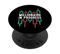 Millionaire in Progress - Trading Goals Day Trader PopSockets PopGrip Adhésif