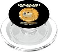 Millionnaire De Pièces De Monnaie De Chien Chargeant Une PopSockets PopGrip pour MagSafe