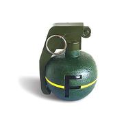 MillMB Presse-Papier Vert Grenade Initiale avec Boule - Presse-Papier Fonctionnel et élégant - Cadeau pour Bureau, collègue, Patron, étudiant avec Lettres - Décoration de Bureau (F)