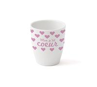 Mill'O Bébé Gobelet Mélamine Blanc Décor Petit Cœur Rose 1 Unité