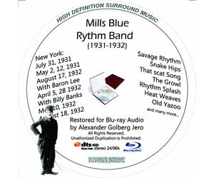 Mills Blue Rhythm Band (1931-1932) Restauré pour Blu-ray Audio