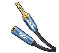 MillSO 10M Câble Audio Rallonge Stéréo - Jack Stéréo 3,5mm Mâle Vers Femelle Pour Téléphones, Ecouteurs, Haut-parleurs, Tablettes, PC, Lecteurs MP3 et Plus