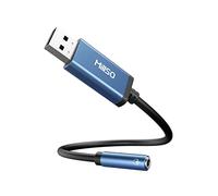 MillSO Adaptateur Jack vers USB Carte Son USB Externe vers Prise TRRS 3,5 mm 4 Broches (Audio et Microphone), Adaptateur convertisseur Audio auxiliaire pour Casque, Haut-parleurs, PC, Ordinateur