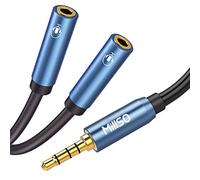 MillSO Adaptateur Y 4 Broches 3,5 mm 1 m - Prise TRRS vers 2 Prises TRRS (Norme CTIA) pour, téléphone Portable, Ordinateur Portable, PC et Lecteur MP3