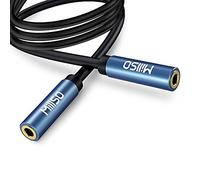 MillSO Câble adaptateur auxiliaire TRS femelle vers femelle 3,5 mm stéréo plaqué or 0,3 cm pour écouteurs, stéréo de voiture, système audio stéréo ou système audio stéréo HiFi à domicile - 1 m