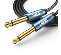 MillSO Câble d'instrument de 6,35 mm - 3 m TS - Câble de guitare électrique 1/4" mono mâle vers mâle - Câble AMP pour amplificateur de basse, haut-parleur, table de mixage, pédale, clavier, mixeur