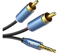 MillSO Câble Y 3.5mm Stéréo Jack vers 2x RCA (3.5mm Jack mâle > 2 RCA mâle, adaptateur jack rca) (3 Meter)