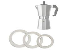 Millstore Lot de 3 joints de rechange en caoutchouc pour cafetière Moka, 4 tailles disponibles 1-2-3-6 tasses, compatibles avec les marques les plus populaires, fabriqué en Italie (6 tasses)