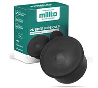 Millto™ Bouchon en caoutchouc pour eaux usées - Pour installation de canalisations - Bouchon de finition - Système de drainage - Capuchon d'extrémité de tuyau - Couvercle de 32 mm de diamètre - Noir