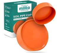 Millto™ Capuchon de fermeture pour tuyau de sol, trou d'arrêt, prise de courant, orange, en polypropylène, plastique, raccord enfichable, 200 mm