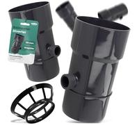 Millto™ Collecteur de Pluie DN Ø110 mm 1'' Graphite | Recuperateur d'eau pour Goutiere Compris Filtre Tuyau Jardin de Descente d'Arrosage Système de Récolte d'eau