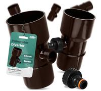 Millto™ Collecteur de Pluie DN Ø63 mm 3/4 Brun | Recuperateur d'eau pour Goutiere Compris Filtre Descente d'Arrosage Système de Récolte d'eau Raccord pour Connecteur Rapide