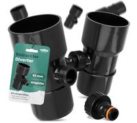 Millto™ Collecteur de Pluie DN Ø63 mm Noir | Recuperateur d'eau pour Goutiere Compris Filtre Descente d'Arrosage Système de Récolte d'eau Raccord pour Connecteur Rapide 3/4