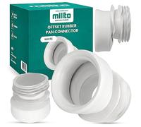 Millto™ Connecteur de toilettes en caoutchouc excentrique, tube de sol et bassin