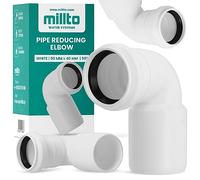 Millto™ Coude Réducteur 50 x 40 mm 90º Blanc Raccord de Tuyau de Vidange Tuyau de Canalisation Tuyau d'Égout Polypropylène