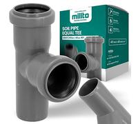 Millto™ Raccord de tuyau d'égout en T - 40 x 40 x 40 cm - 90 ° - Raccord de tuyau d'égout - Raccord de système sanitaire - Raccord de drainage - Polypropylène