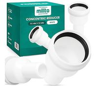 Millto™ Réducteur concentrique 50 x 32 mm, Réducteur pour tuyaux d'évacuation en PP, Adaptateur pour tuyaux d'évacuation