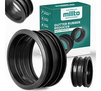 Millto™ Réducteur de tuyau d'évacuation de gouttière 100/110 - Raccord de tuyau en caoutchouc - Adaptateur de raccord de gouttière - Coupleur de système d'eau de pluie